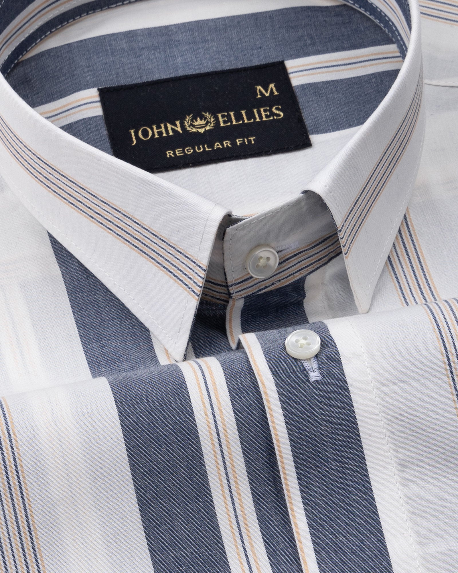 Hervals Grey Stripes Cotton Shirt - John Ellies