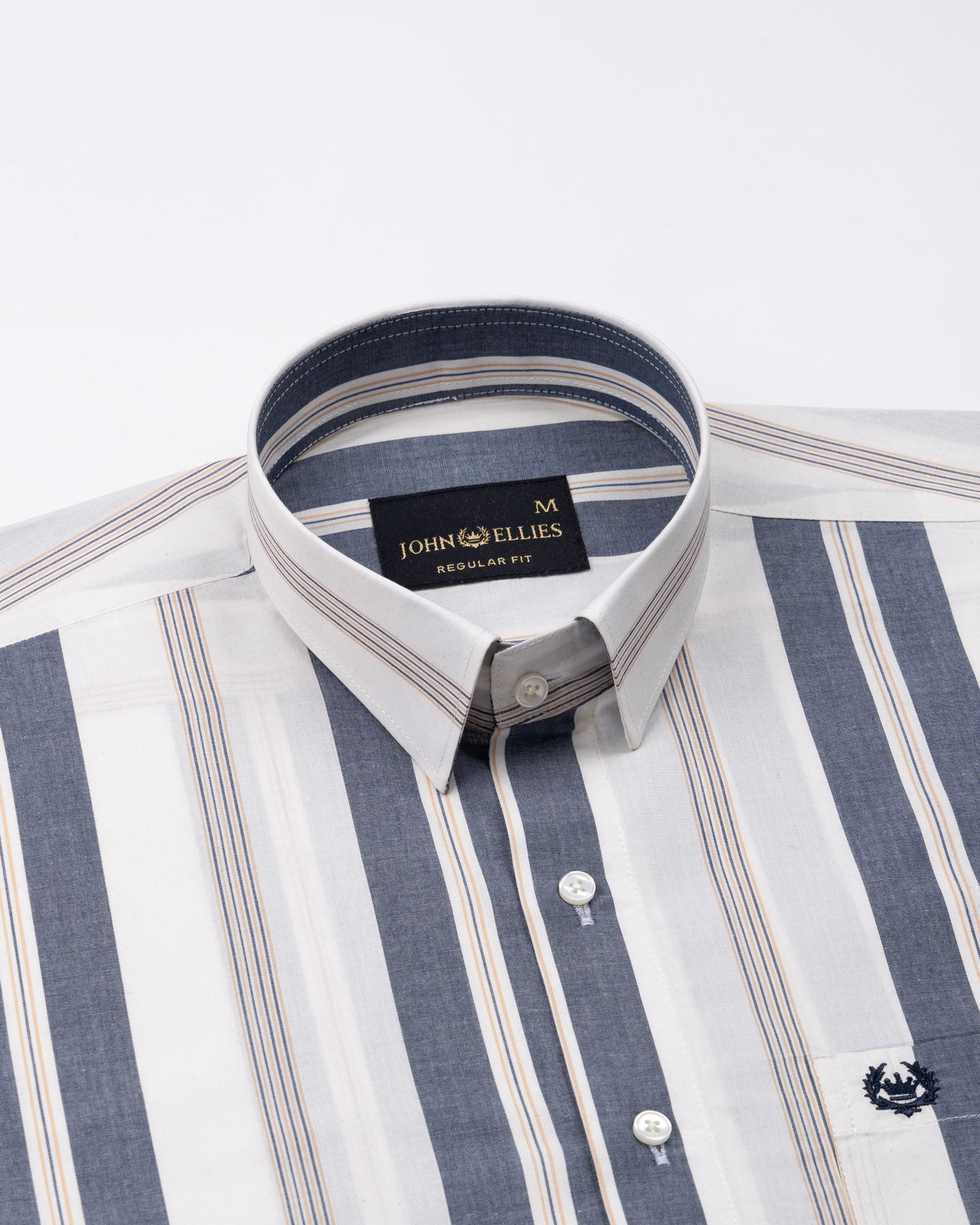 Hervals Grey Stripes Cotton Shirt - John Ellies