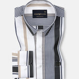 Hervals Green Stripes Cotton Shirt - John Ellies