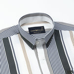 Hervals Green Stripes Cotton Shirt - John Ellies