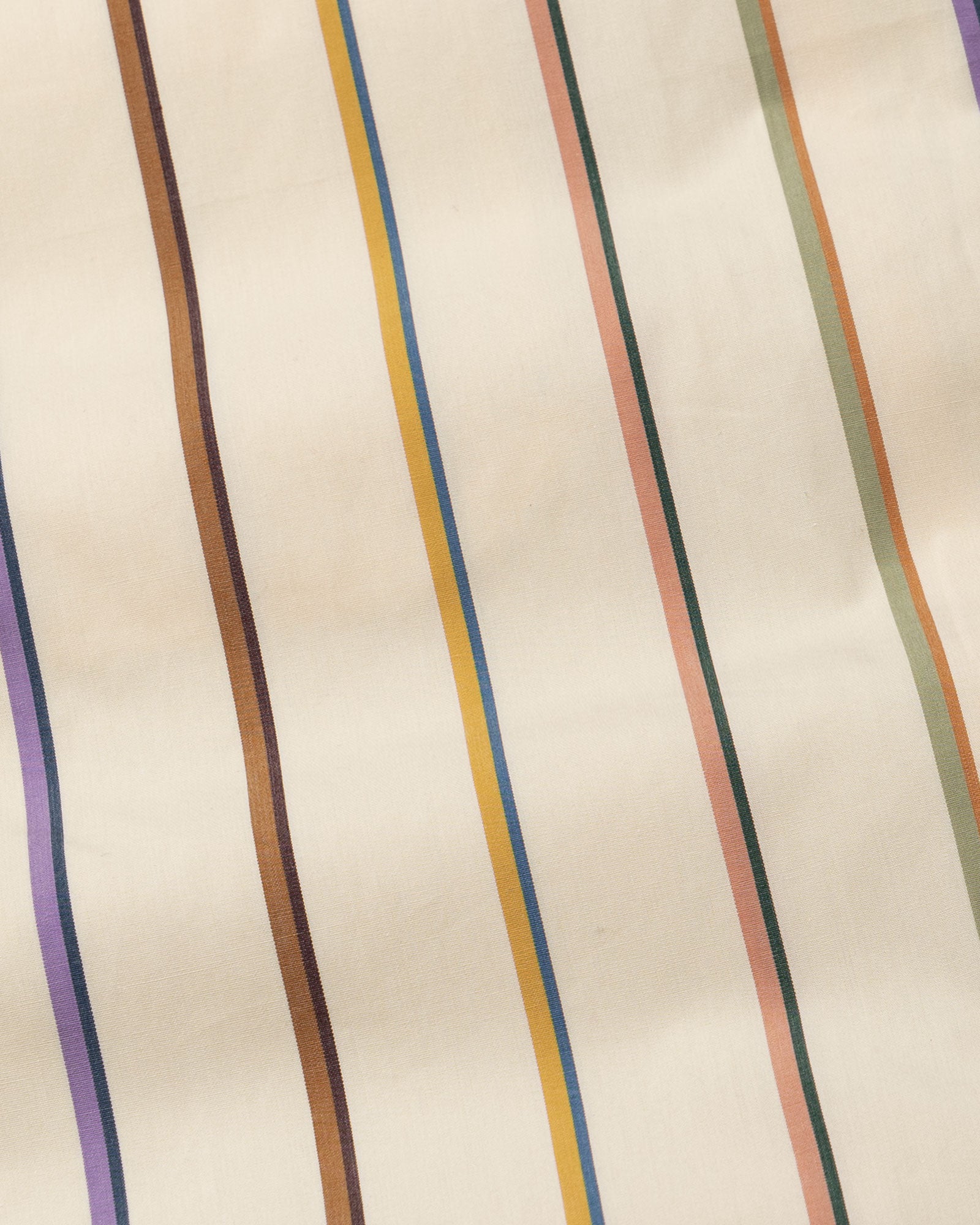 Hervals Cream Stripes Cotton Shirt - John Ellies