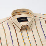 Hervals Cream Stripes Cotton Shirt - John Ellies