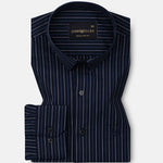 Hervals Powder Blue Stripes Cotton Shirt - John Ellies