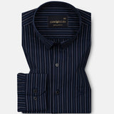 Hervals Powder Blue Stripes Cotton Shirt - John Ellies