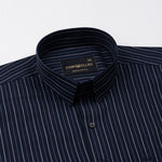 Hervals Powder Blue Stripes Cotton Shirt - John Ellies