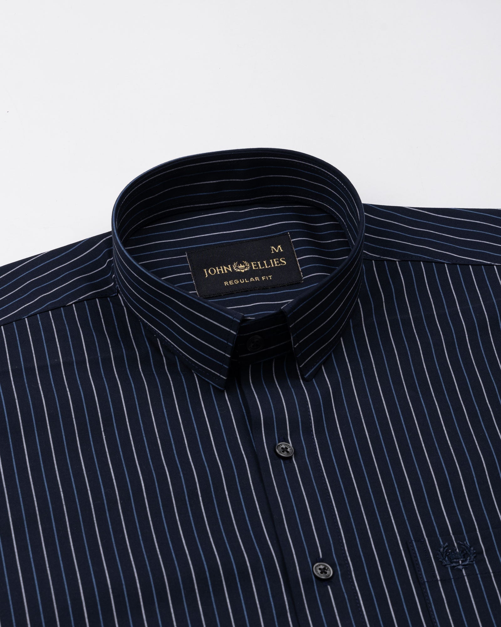 Hervals Powder Blue Stripes Cotton Shirt - John Ellies