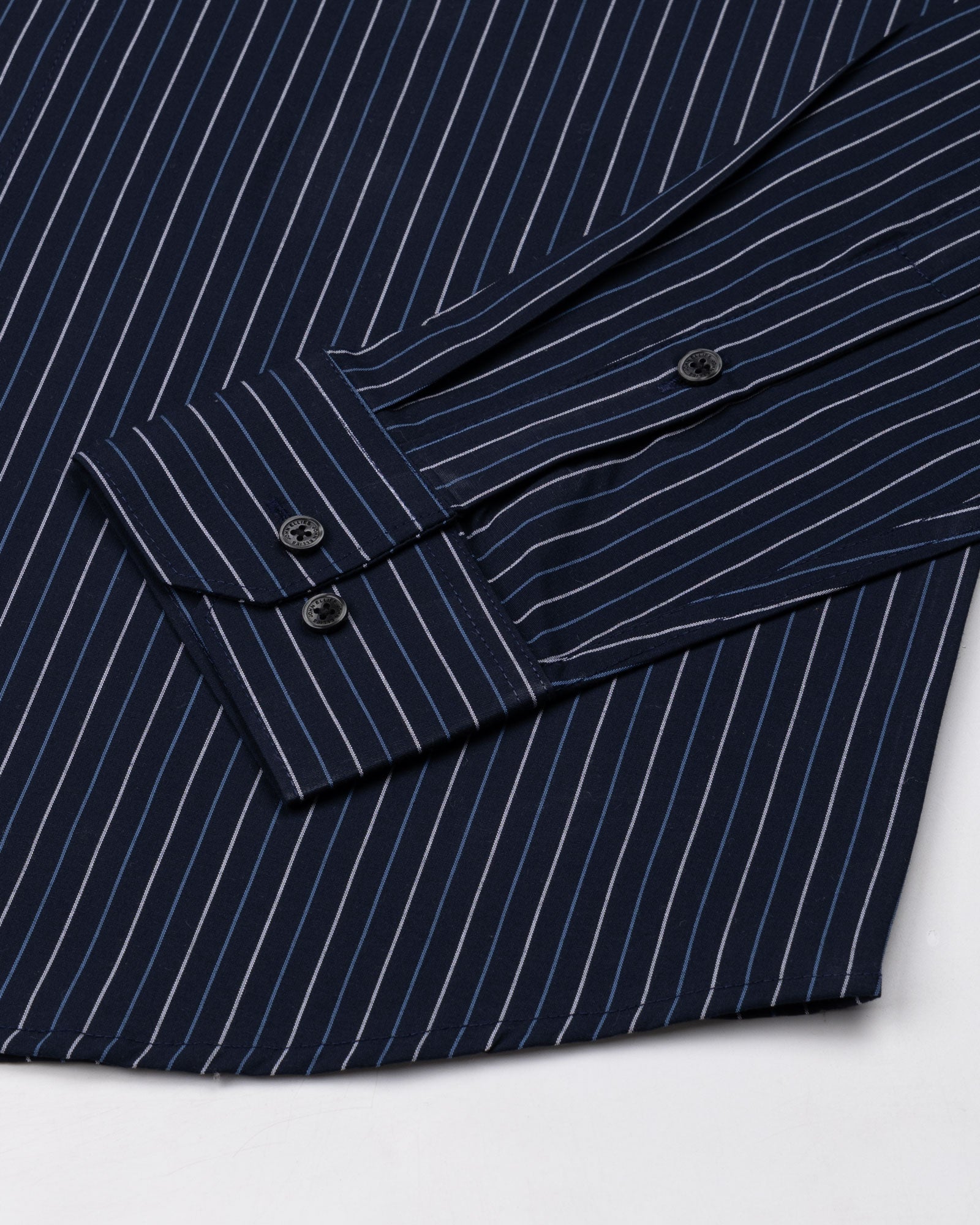 Hervals Powder Blue Stripes Cotton Shirt - John Ellies