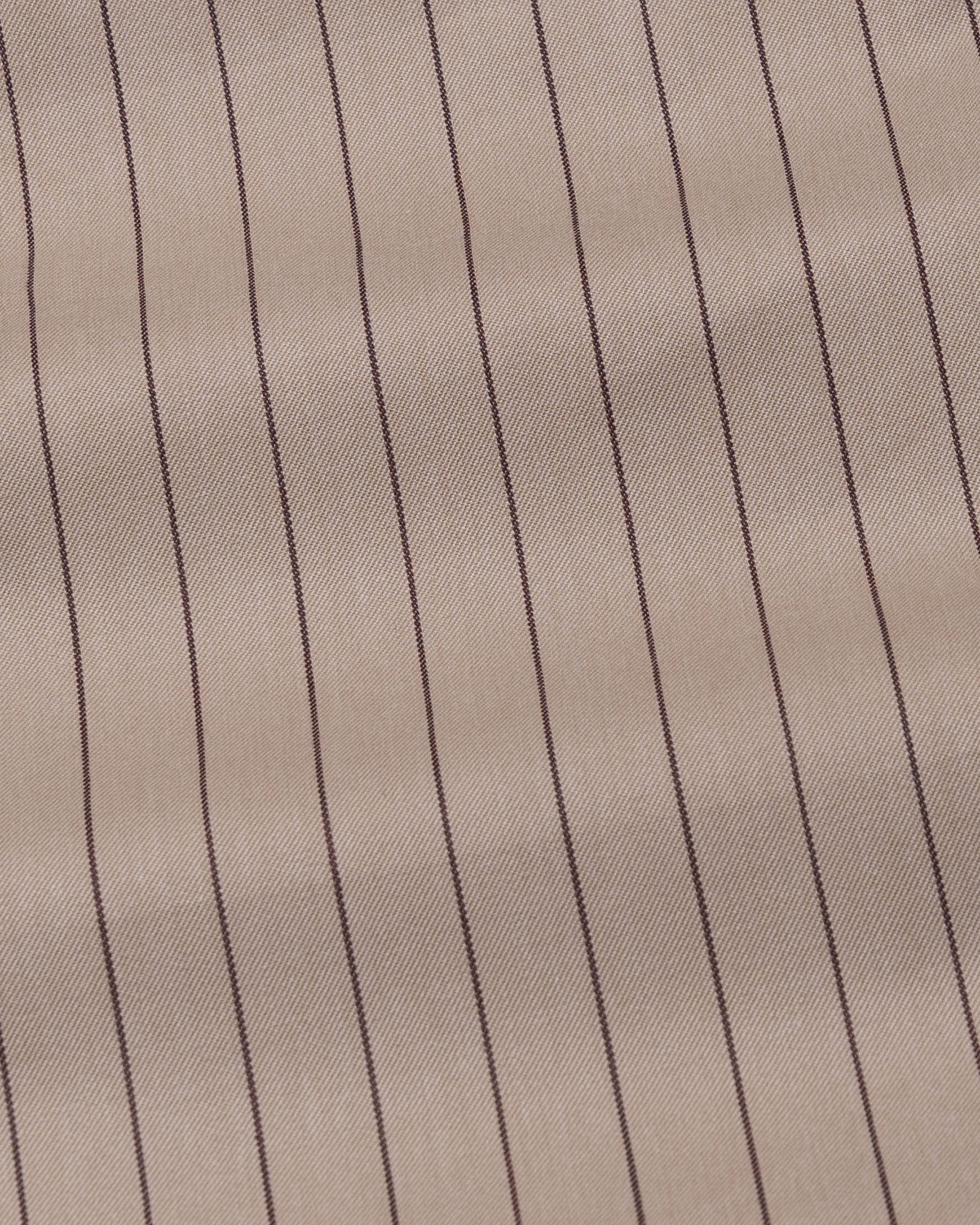 Hervals Coffee Stripes Cotton Shirt - John Ellies