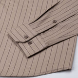 Hervals Coffee Stripes Cotton Shirt - John Ellies