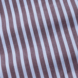Hervals Sky Blue & Brown Stripes Cotton Shirt - John Ellies