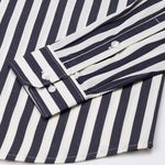 Hervals Black & White Stripes Cotton Shirt - John Ellies