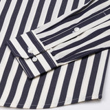 Hervals Black & White Stripes Cotton Shirt - John Ellies