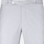 Crestline Mist Grey Normal Fit Cotton Pant - John Ellies