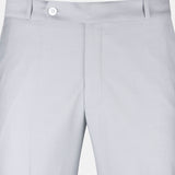 Crestline Mist Grey Normal Fit Cotton Pant - John Ellies