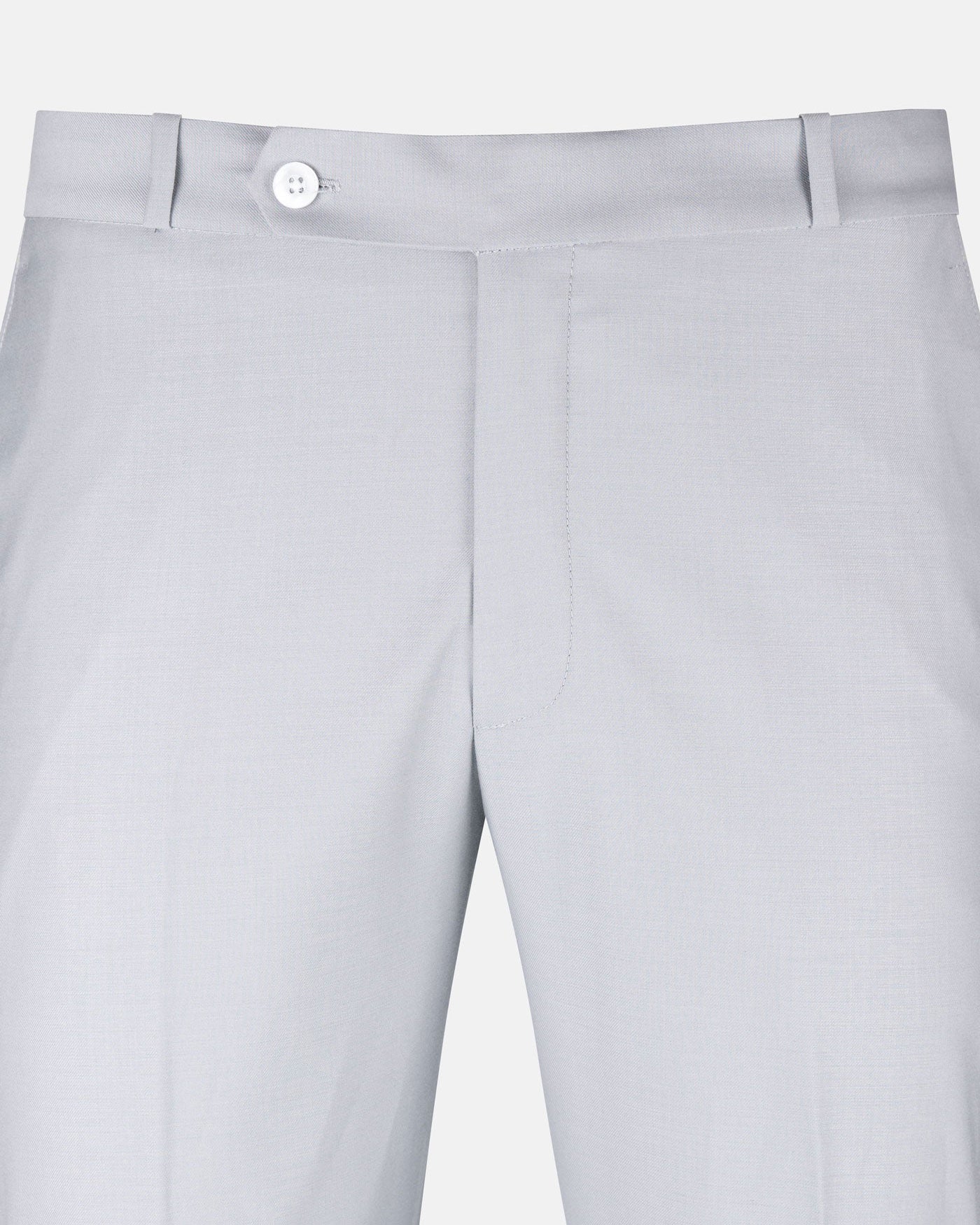 Crestline Mist Grey Normal Fit Cotton Pant - John Ellies