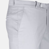 Crestline Mist Grey Normal Fit Cotton Pant - John Ellies