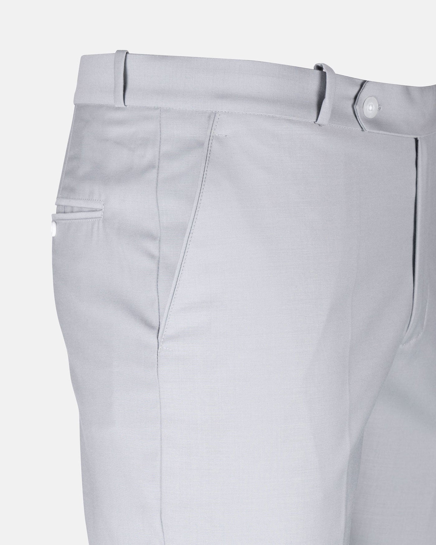 Crestline Mist Grey Normal Fit Cotton Pant - John Ellies