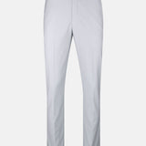 Crestline Mist Grey Normal Fit Cotton Pant - John Ellies