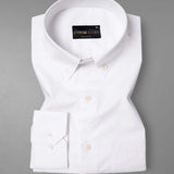 White With White Button Down Cotton Shirt