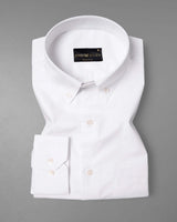 White With White Button Down Cotton Shirt