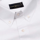 White With White Button Down Cotton Shirt