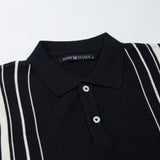 Sailros Black Cotton Polo T-Shirt