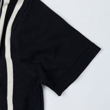 Sailros Black Cotton Polo T-Shirt