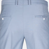 Crestline Ice Blue Normal Fit Cotton Pant - John Ellies