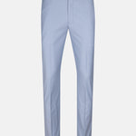 Crestline Ice Blue Normal Fit Cotton Pant - John Ellies