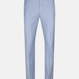 Crestline Ice Blue Normal Fit Cotton Pant - John Ellies