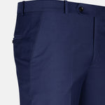 Crestline Navy Blue Normal Fit Cotton Pant - John Ellies