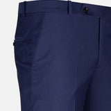 Crestline Navy Blue Normal Fit Cotton Pant - John Ellies