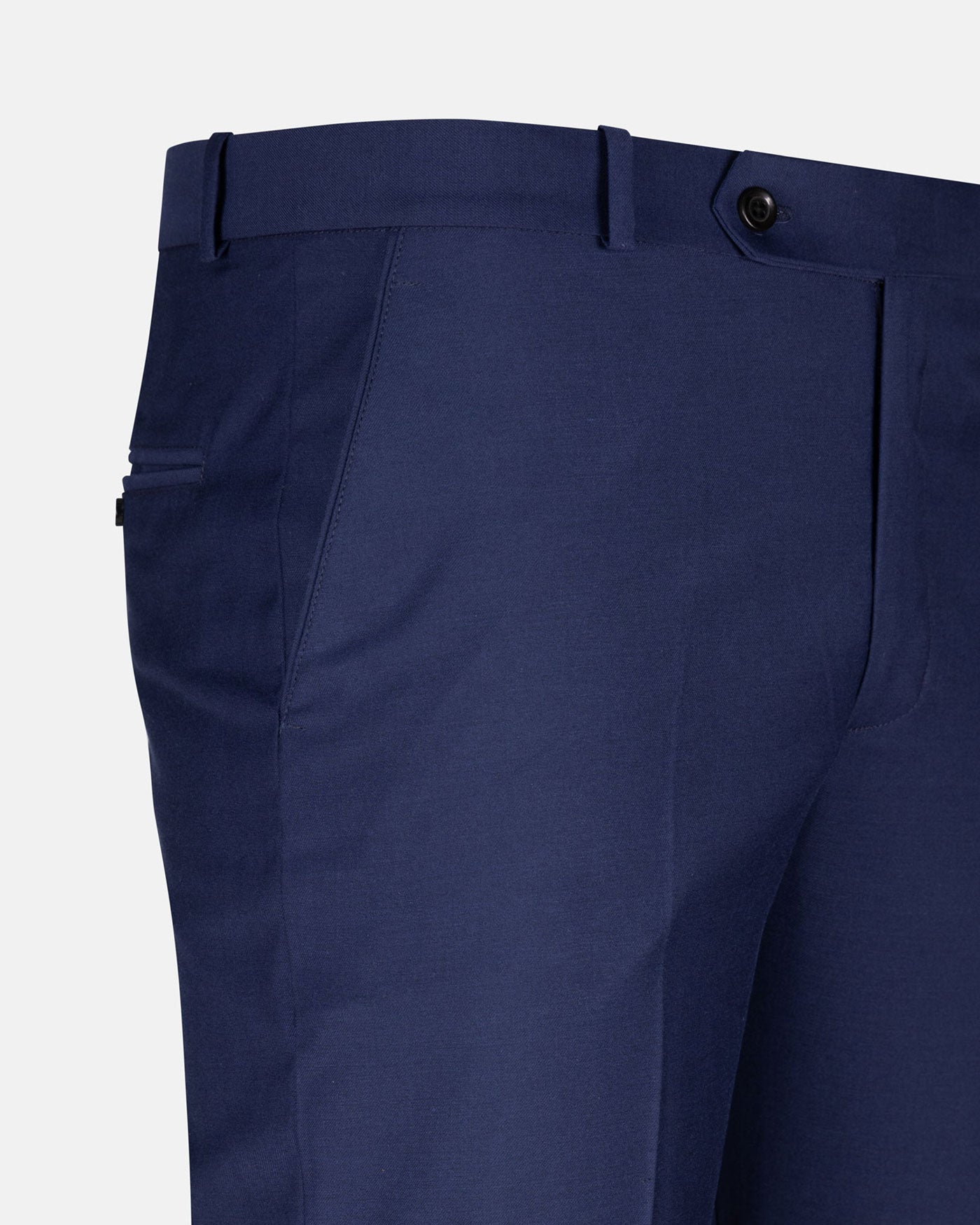 Crestline Navy Blue Normal Fit Cotton Pant - John Ellies