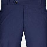 Crestline Navy Blue Normal Fit Cotton Pant - John Ellies