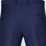 Crestline Navy Blue Normal Fit Cotton Pant - John Ellies