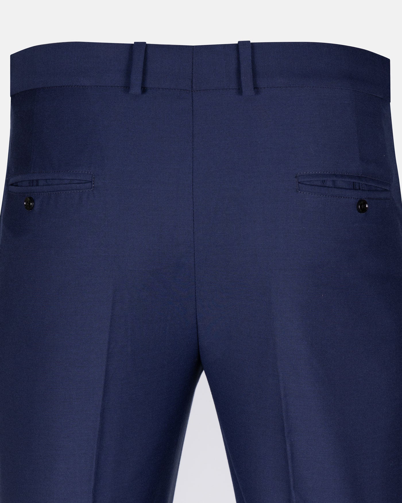 Crestline Navy Blue Normal Fit Cotton Pant - John Ellies