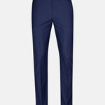 Crestline Navy Blue Normal Fit Cotton Pant - John Ellies