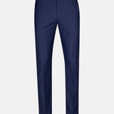 Crestline Navy Blue Normal Fit Cotton Pant - John Ellies