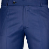 Crestline Admiral Blue Normal Fit Cotton Pant - John Ellies