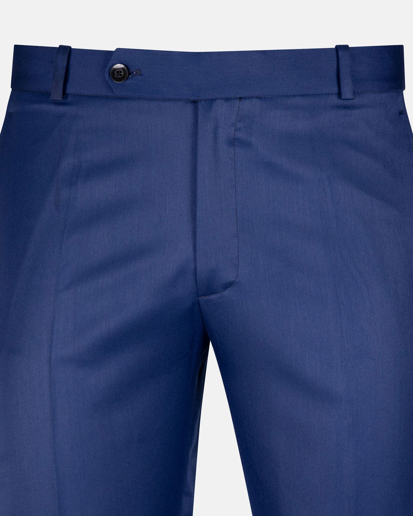 Crestline Admiral Blue Normal Fit Cotton Pant - John Ellies