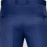 Crestline Admiral Blue Normal Fit Cotton Pant - John Ellies