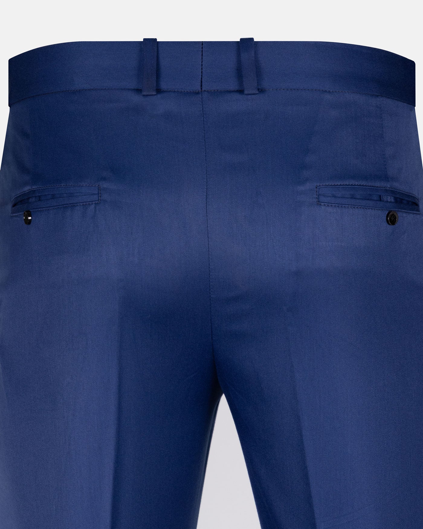 Crestline Admiral Blue Normal Fit Cotton Pant - John Ellies