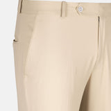 Exquisite Cream Cotton Formal Pant - John Ellies