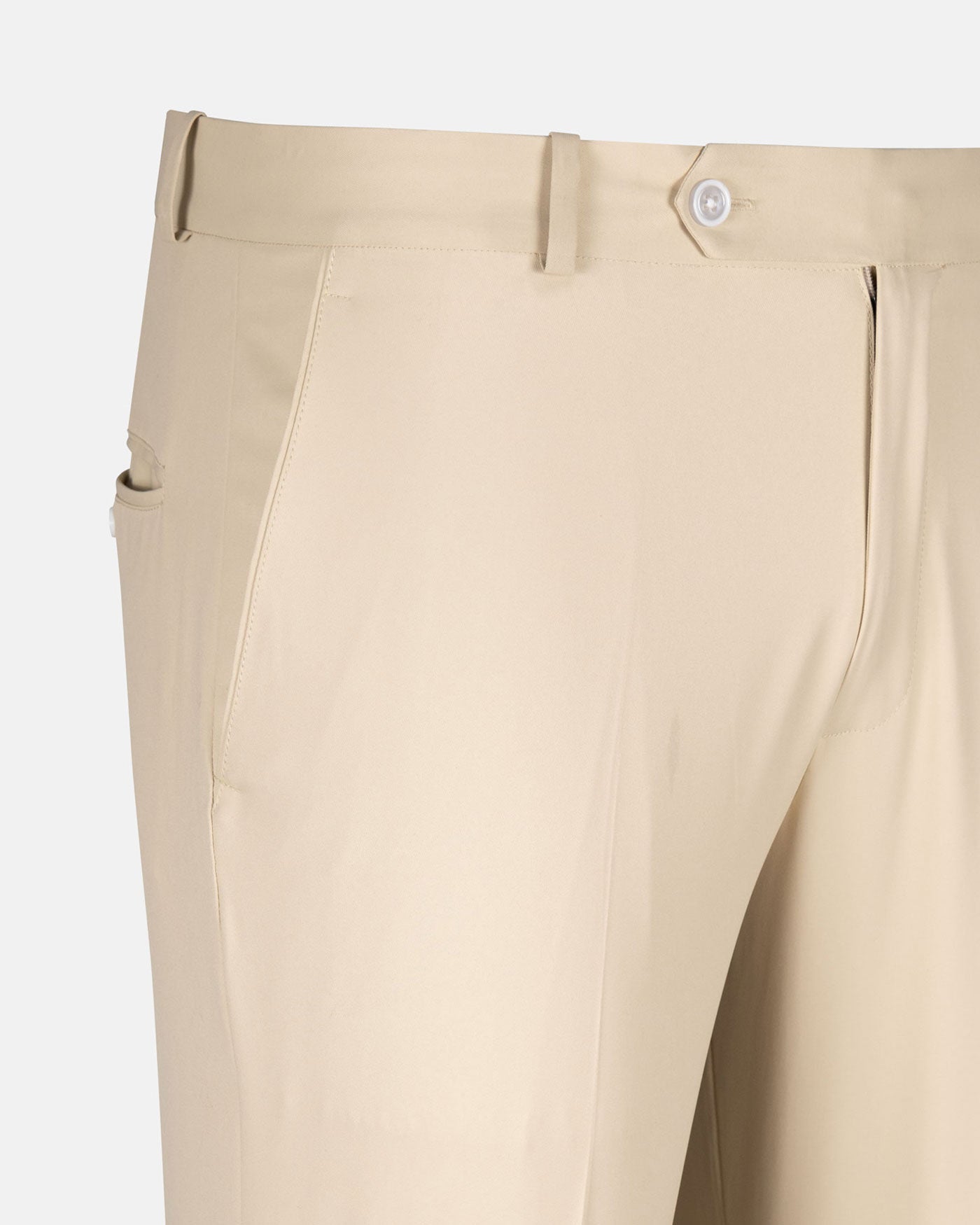 Exquisite Cream Cotton Formal Pant - John Ellies