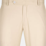 Exquisite Cream Cotton Formal Pant - John Ellies