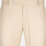 Exquisite Cream Cotton Formal Pant - John Ellies