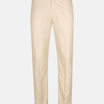 Exquisite Cream Cotton Formal Pant - John Ellies