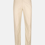 Exquisite Cream Cotton Formal Pant - John Ellies