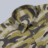 Bronze Green Premium Cotton Printed Shirt