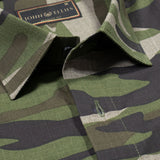 Hunter Green Premium Cotton Printed Shirt